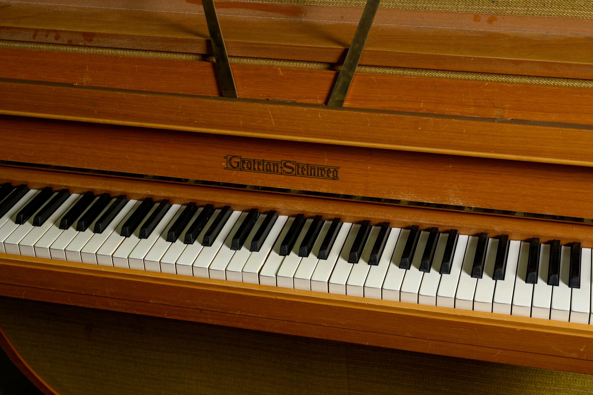 A piano in Moore's shop.