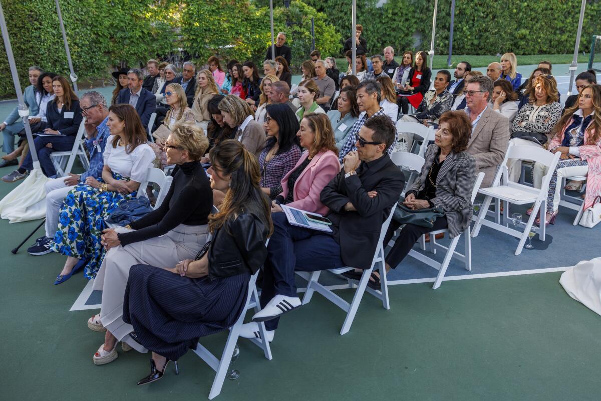 Pacific Palisades residents attend a town hall on the LA Fire Health Study featuring leading scientists on post-fire health