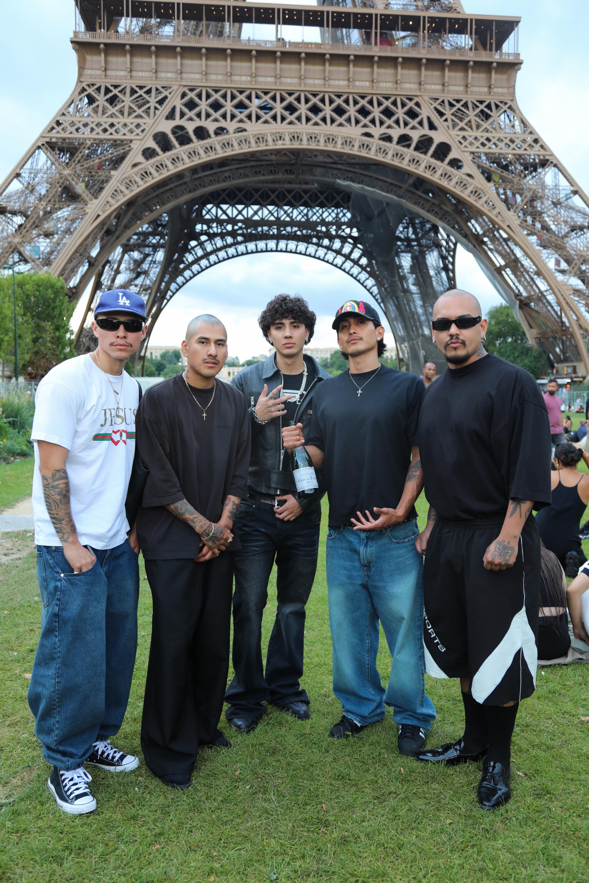 From left to right: Jonathan Gonzalez, Erik Martinez, DannyLux, Joel Silva and Emmanuel "Chino" Salazar.