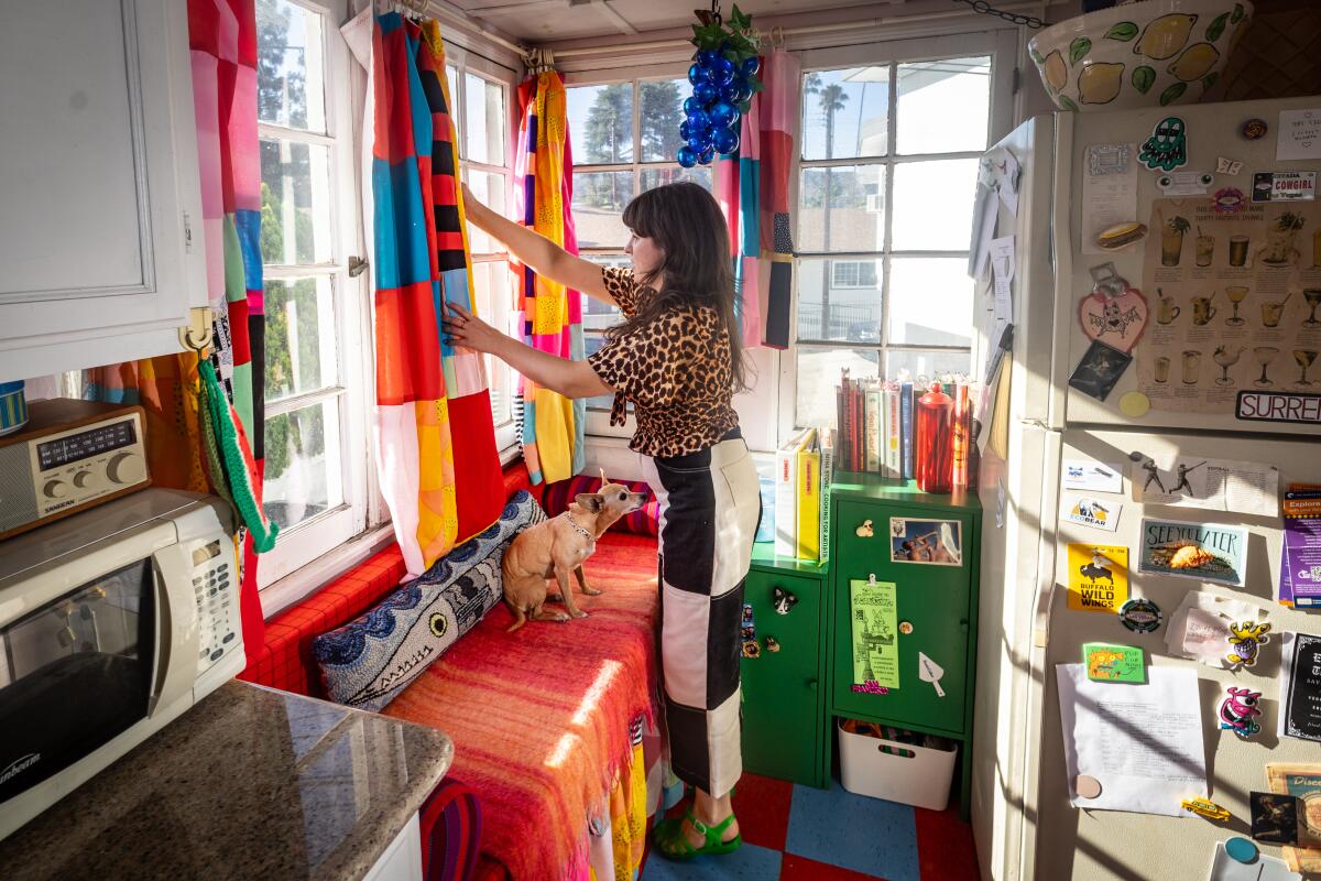 Their tiny L.A. apartment is an absolute explosion of color