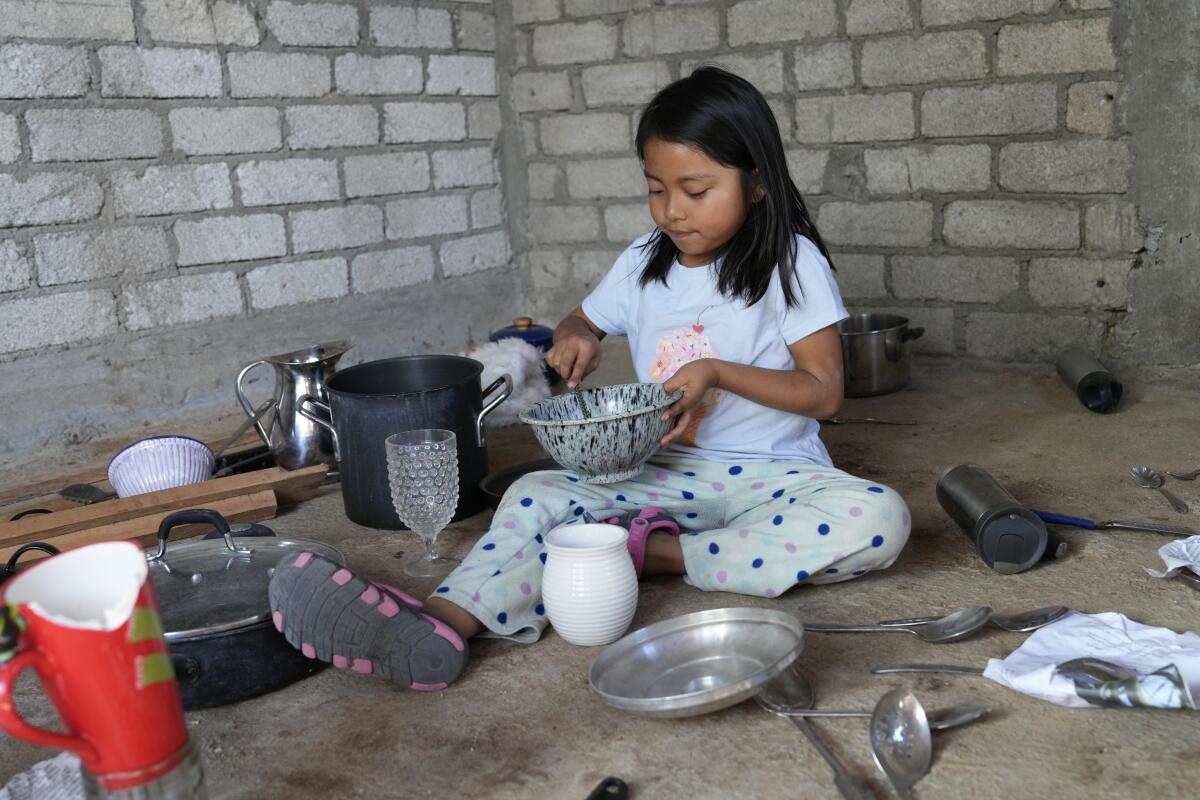Keilani Lorenzo Matías, 5, at the family home in Miahuatlán de Porfirio Díaz.