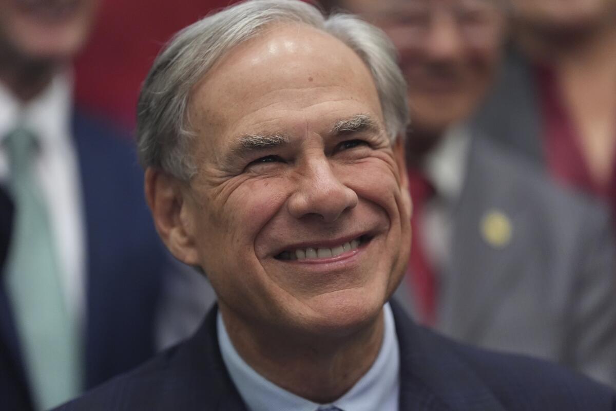 Texas Gov. Greg Abbott defends his state's redistricting move while calling California's "a joke."
