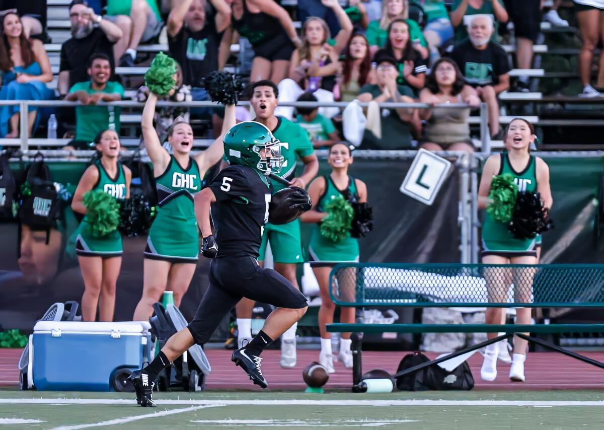 Michael Osuna breaks away for 86-yard touchdown run for Granada Hills.