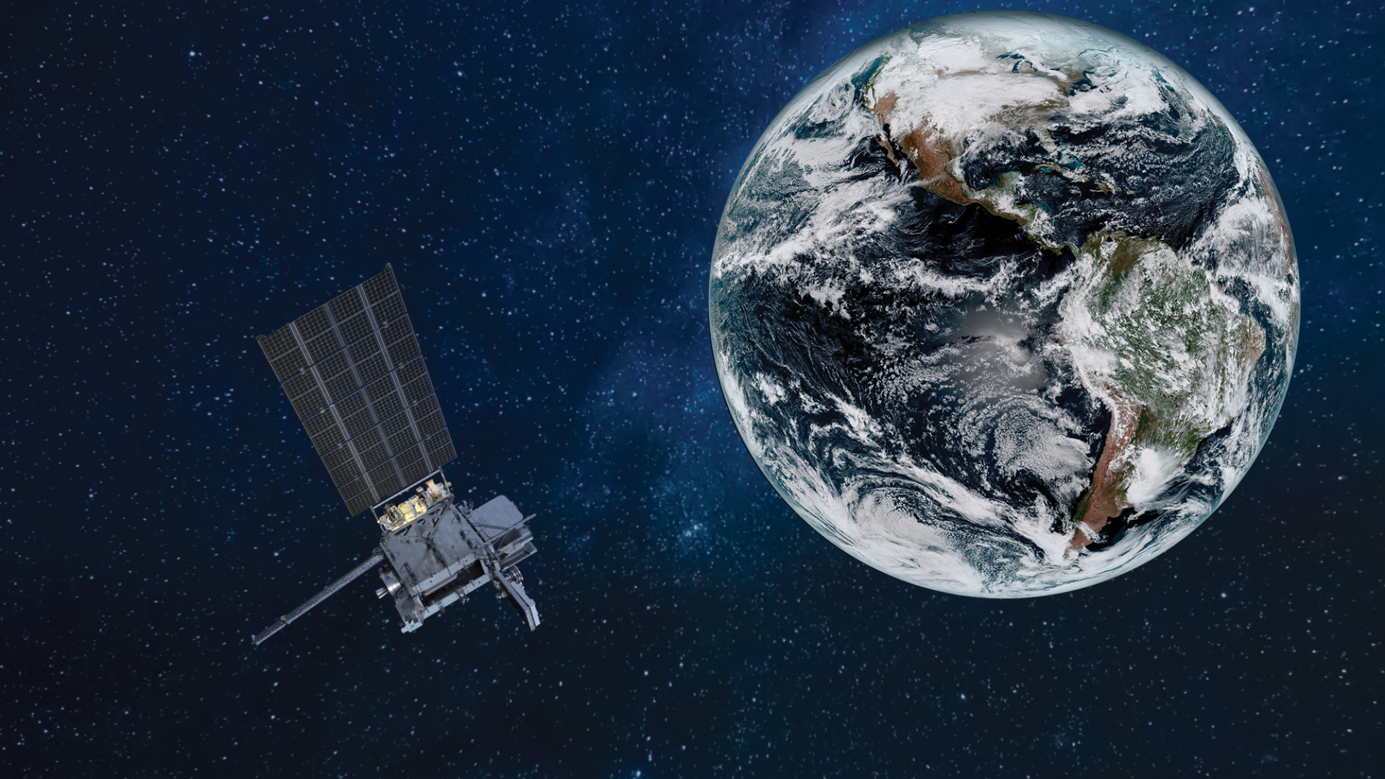 Rendering of GOES satellites