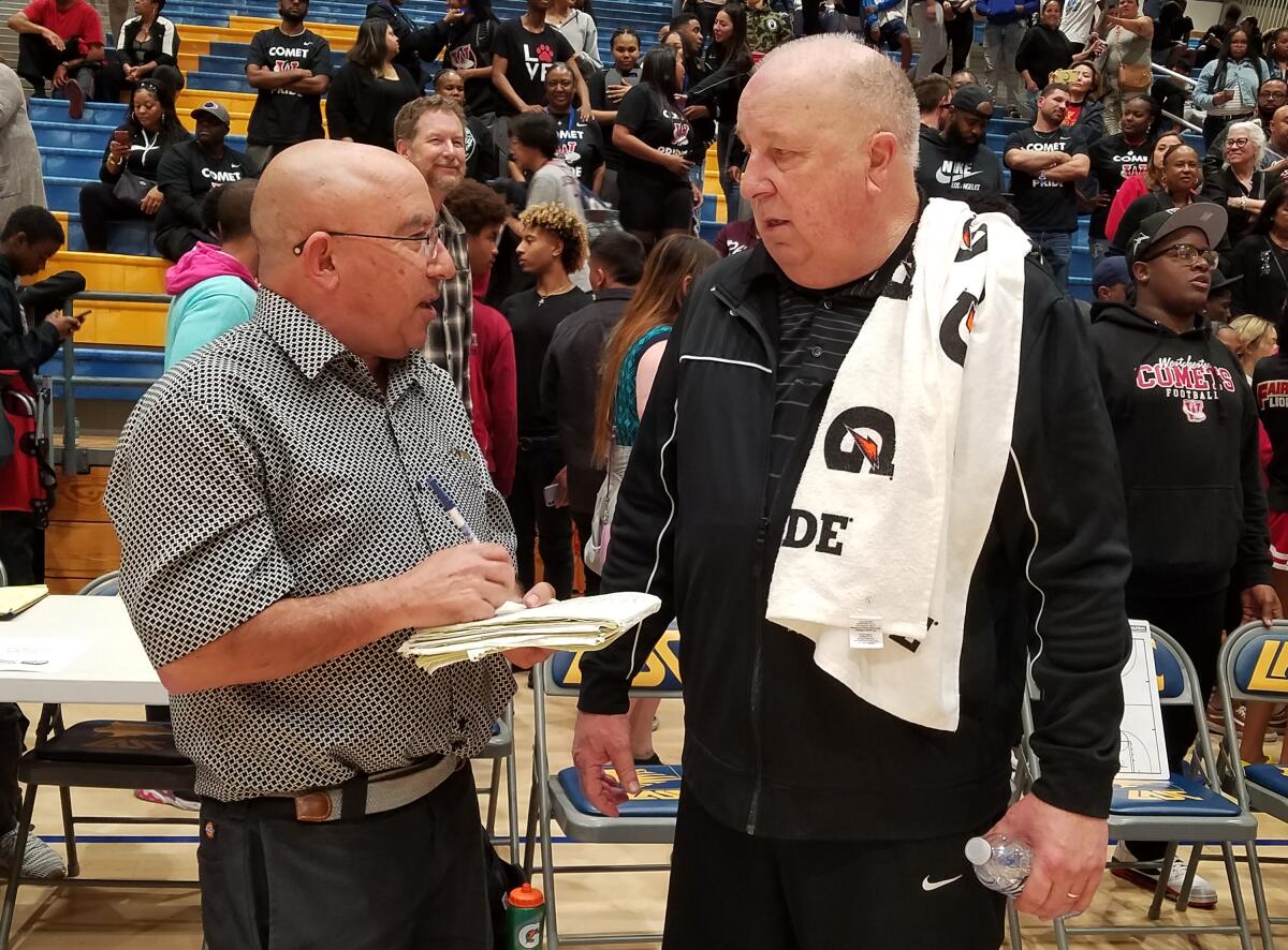 Eric Sondheimer interviews coach Ed Azzam of Westchester in 2020.