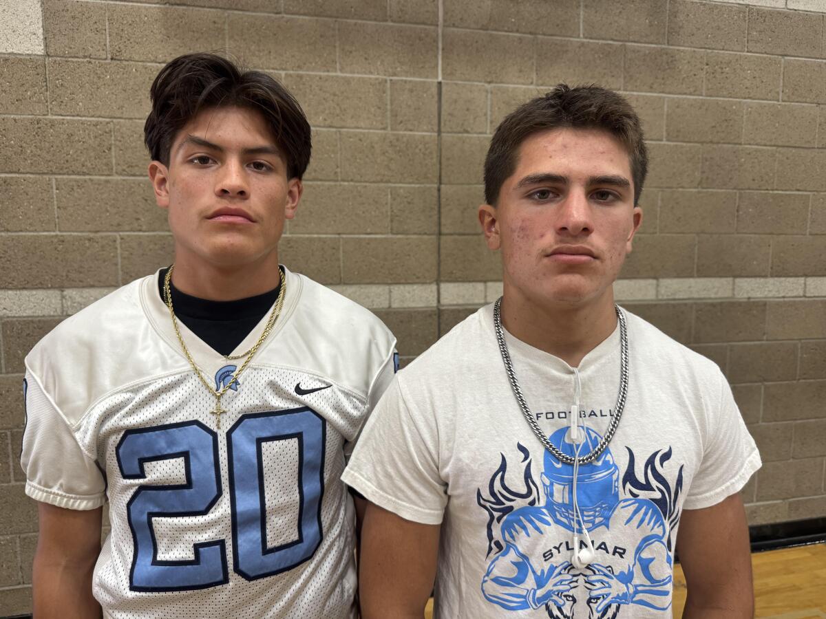 Brothers Rayleo (left) and Elizeo Reyes of Sylmar might be small in stature but they play with heart and toughness.