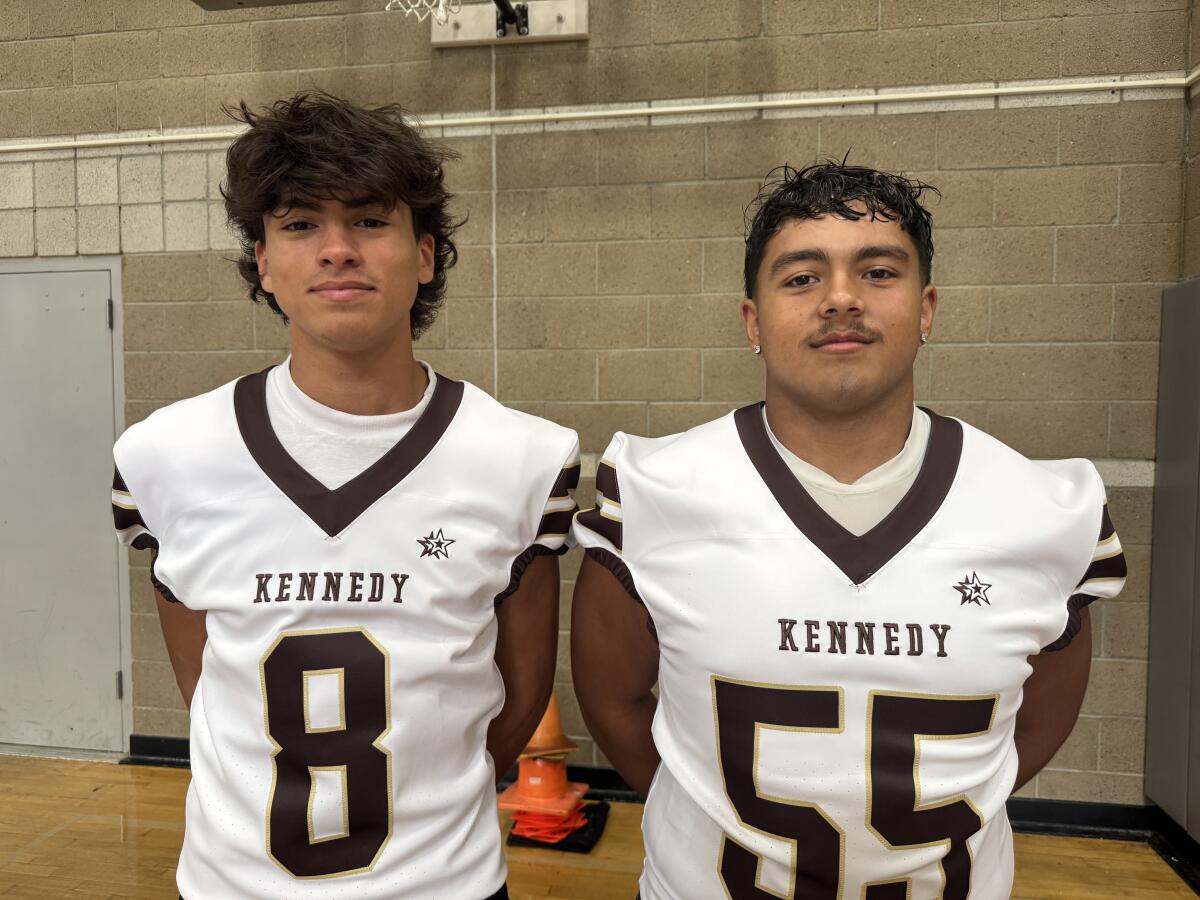 Cousins Diego Montes (left) and James Montes of Kennedy.