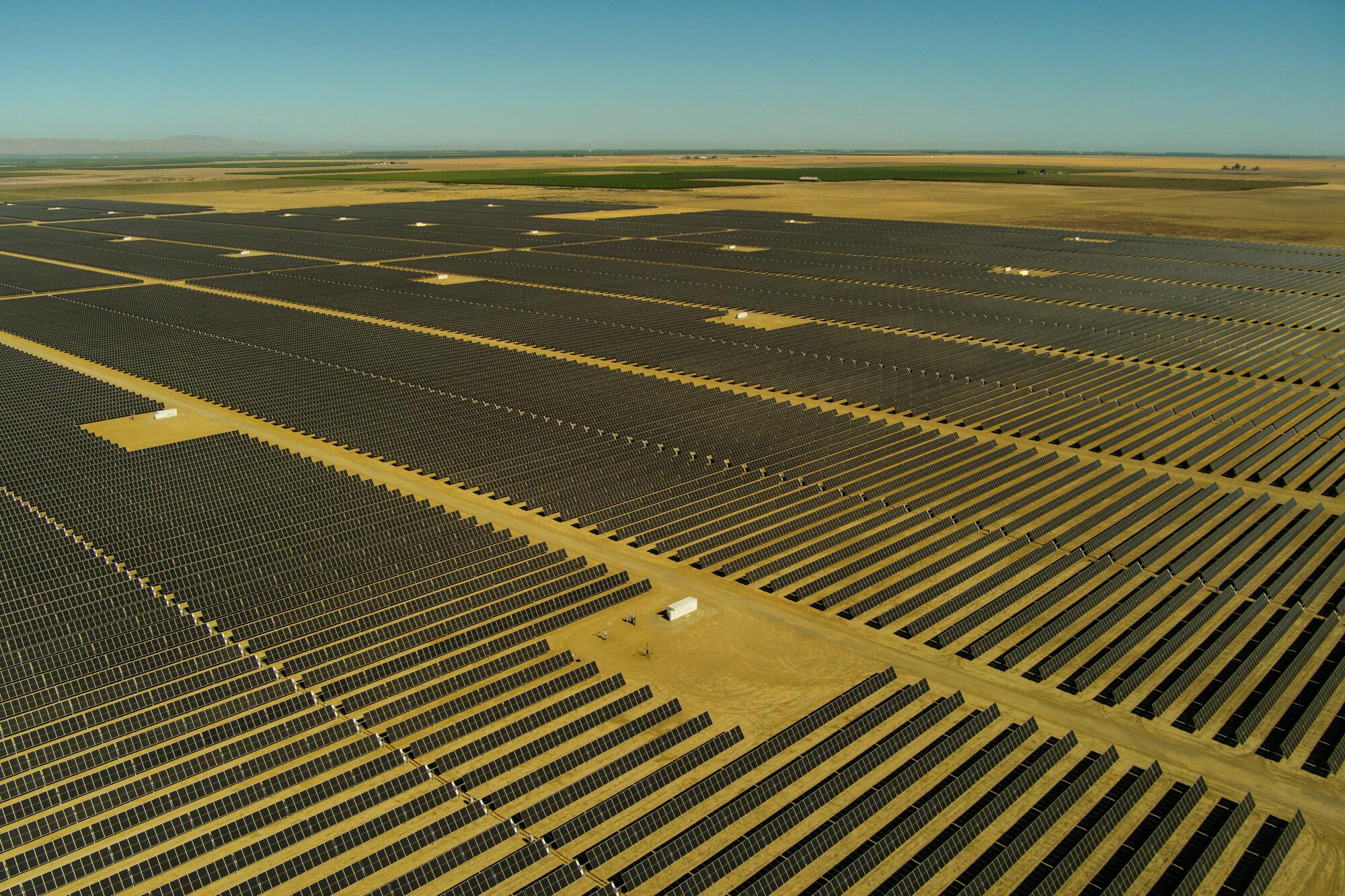 The Scarlet Solar Energy Park seen from the air