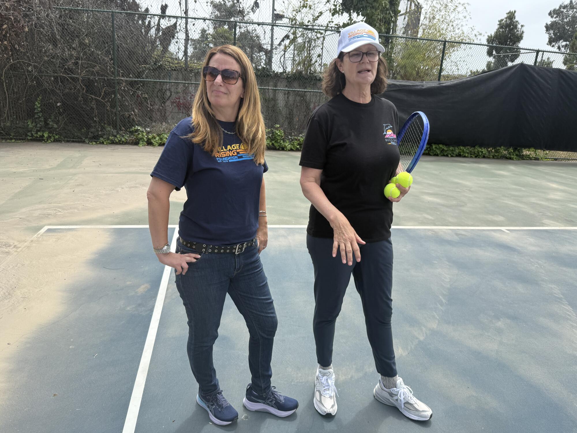 Pam Shriver, right, and friend Ilise Friedman are two of the driving forces behind Village Rising.