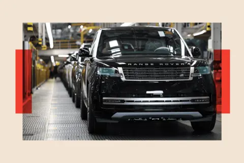 Adam Vaughan/EPA/Bloomberg via Getty Images A Range Rover sports utility vehicle on the production line at the Jaguar Land Rover automobile manufacturing plant in Solihull, UK 