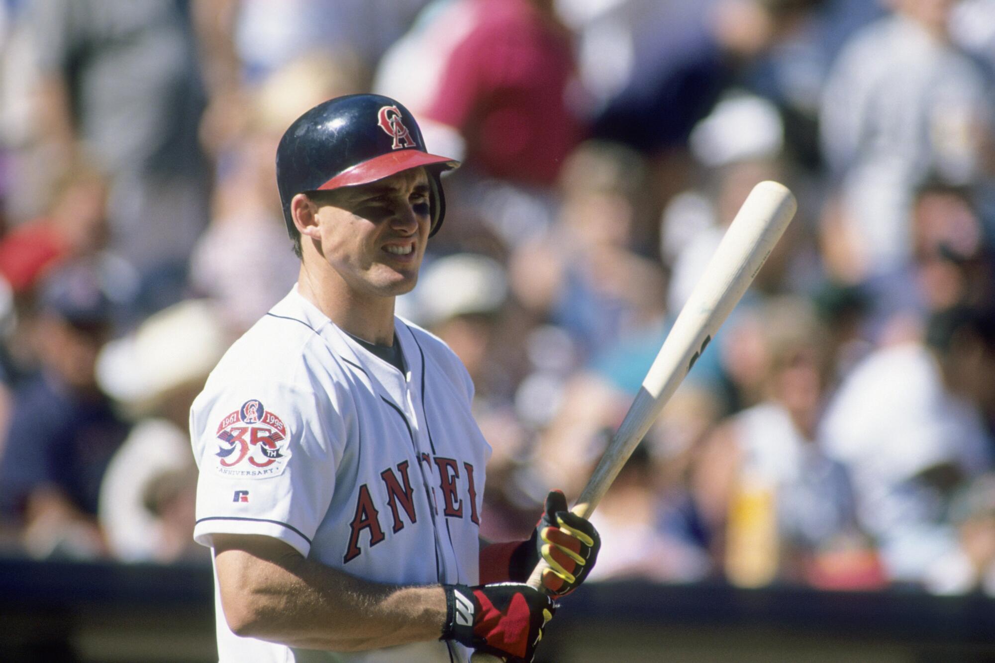 Tim Salmon, batting during the last game of the regular season in 1995, was part of a team that last 29 of its last 43 games.