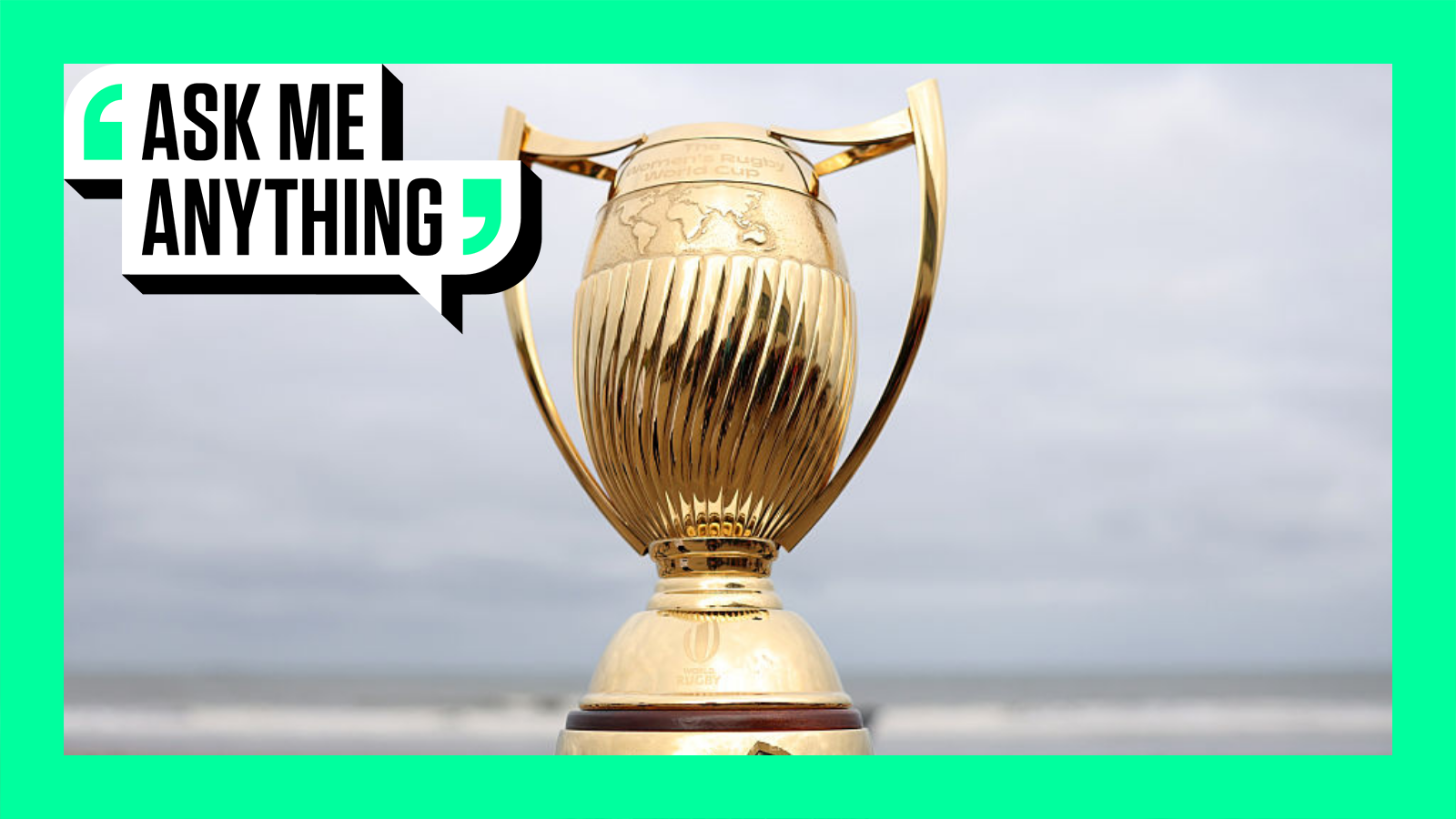 The new Women's Rugby World Cup trophy