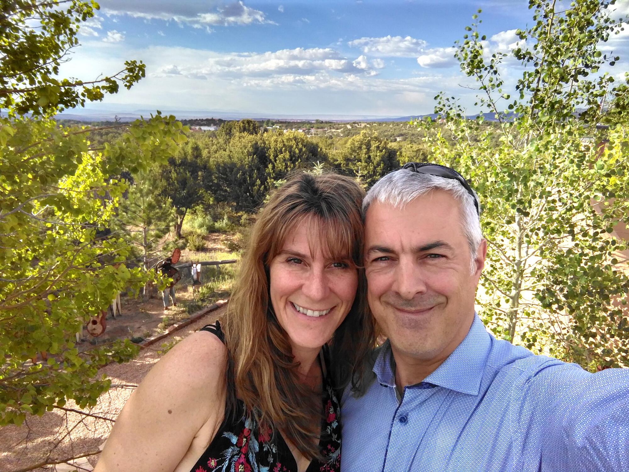 Marc Pierrat takes a selfie with his wife, Julia before Marc was diagnosed with FTD.
