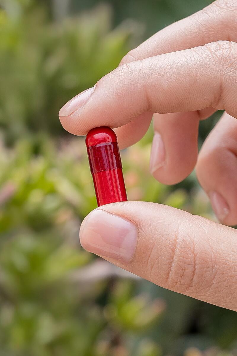 A capsule containing a therapeutic dose of ibogaine.