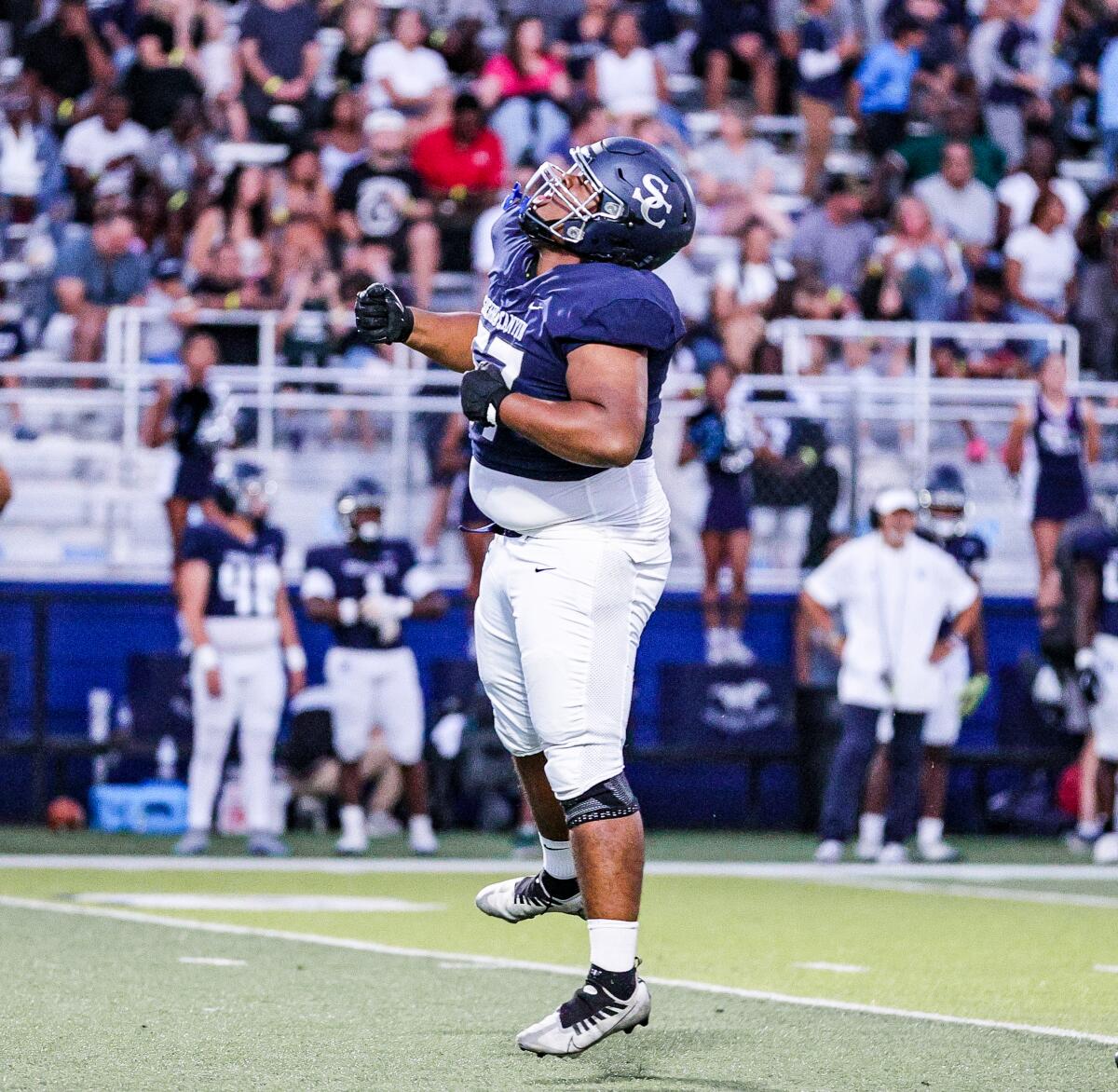 Sierra Canyon's Spencer Parham gets emotional for a defense that hasn't allowed any points in 12 quarters.