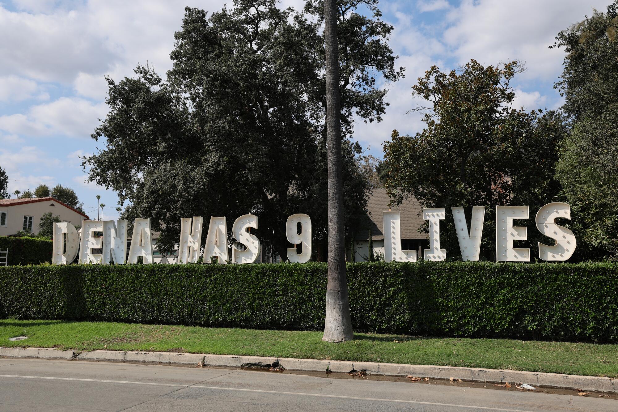 A sign expressing community resilience in Altadena on Sept. 10.