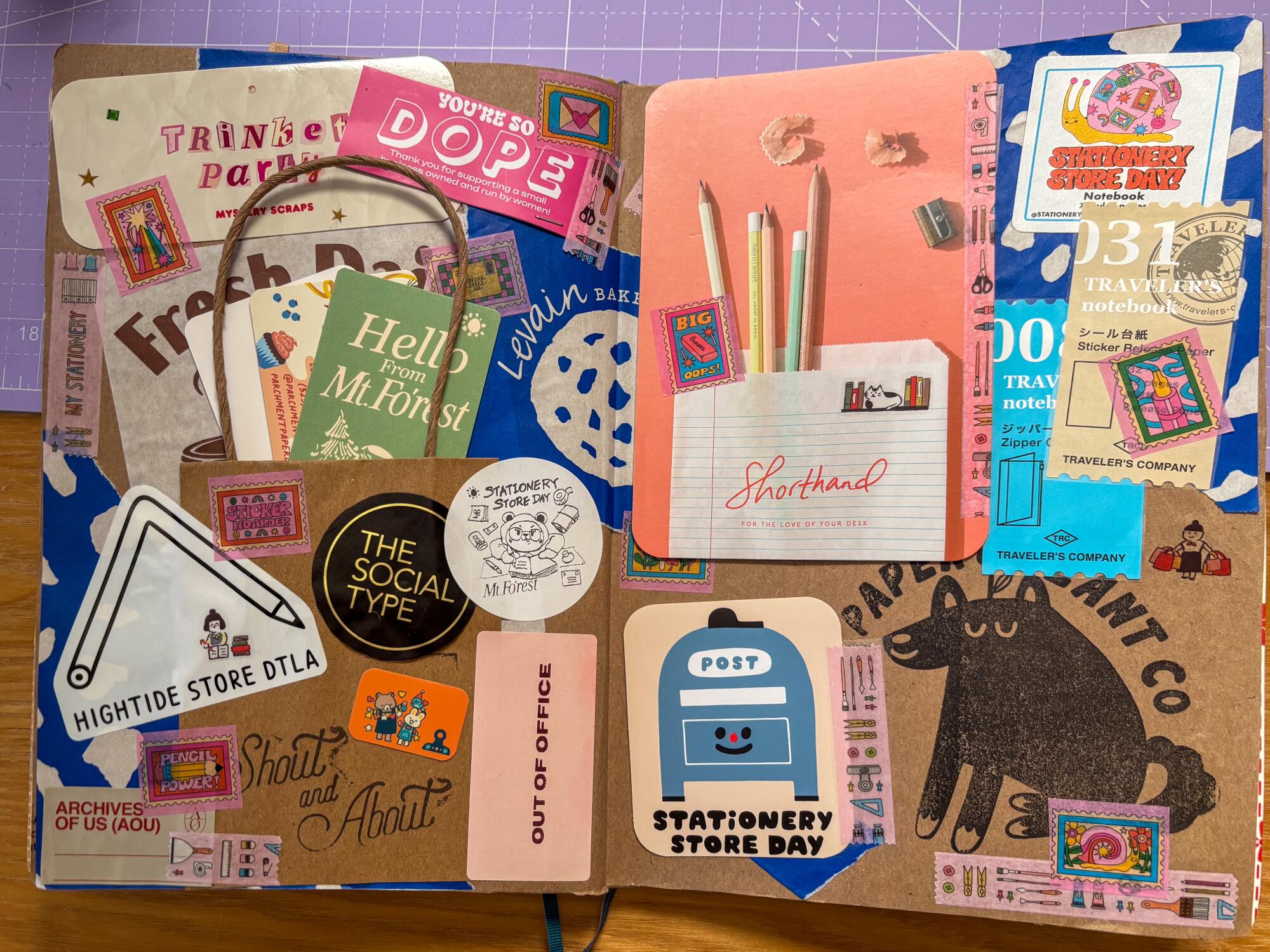 Christa Hansen's junk journal includes three-dimensional elements that lend it the quality of a children's pop-up book.