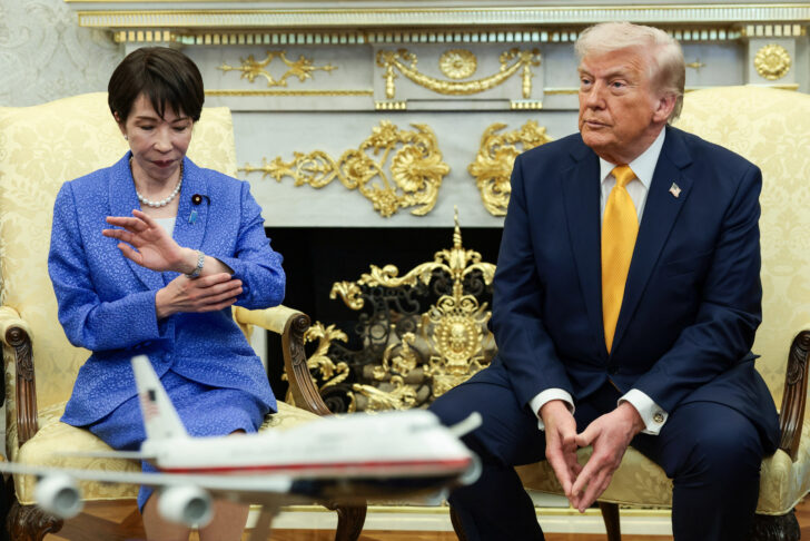 U.S. President Trump meets with Japanese PM Takaichi at the White House