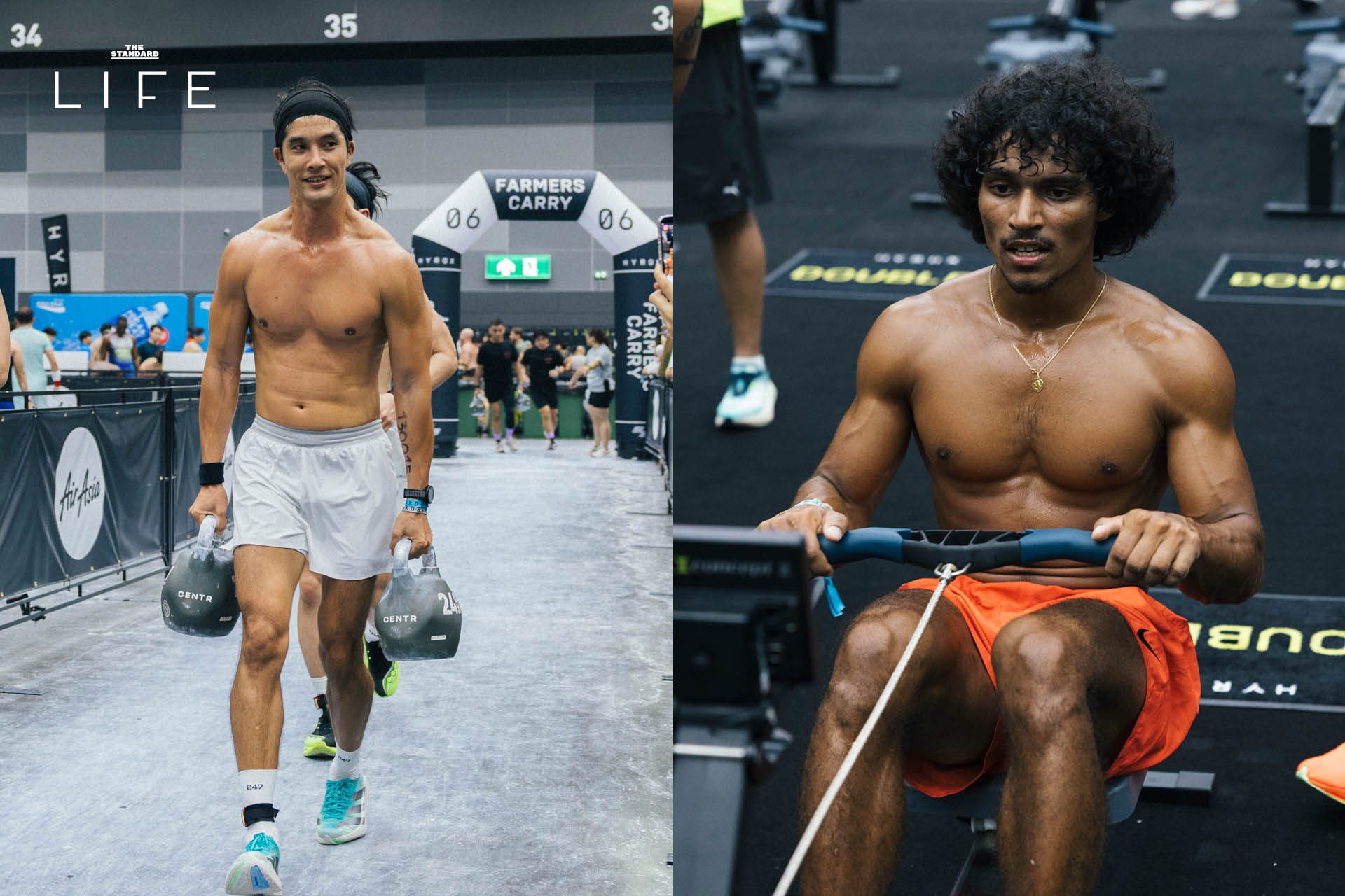 ภาพบรรยากาศนักแสดงและอินฟลูเอนเซอร์ชื่อดังร่วมการแข่งขัน Men Doubles สุดเข้มข้น ในงาน BYD HYROX Bangkok 2026 ณ ไบเทค บางนา 15