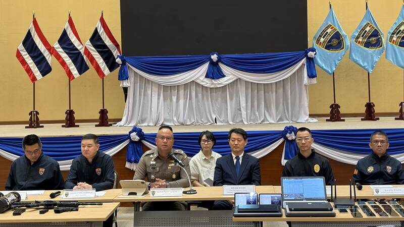 สตม.แถลงจับกุมต่างชาติคดีสำคัญ รวบเครือข่ายแก๊สหัวเราะ–ทลายแก๊งคอลเซ็นเตอร์พัทยา