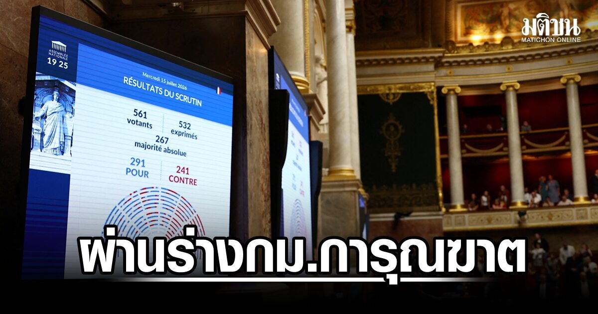 291 ต่อ 241 สภาฝรั่งเศสผ่านร่างกม. การุณยฆาต