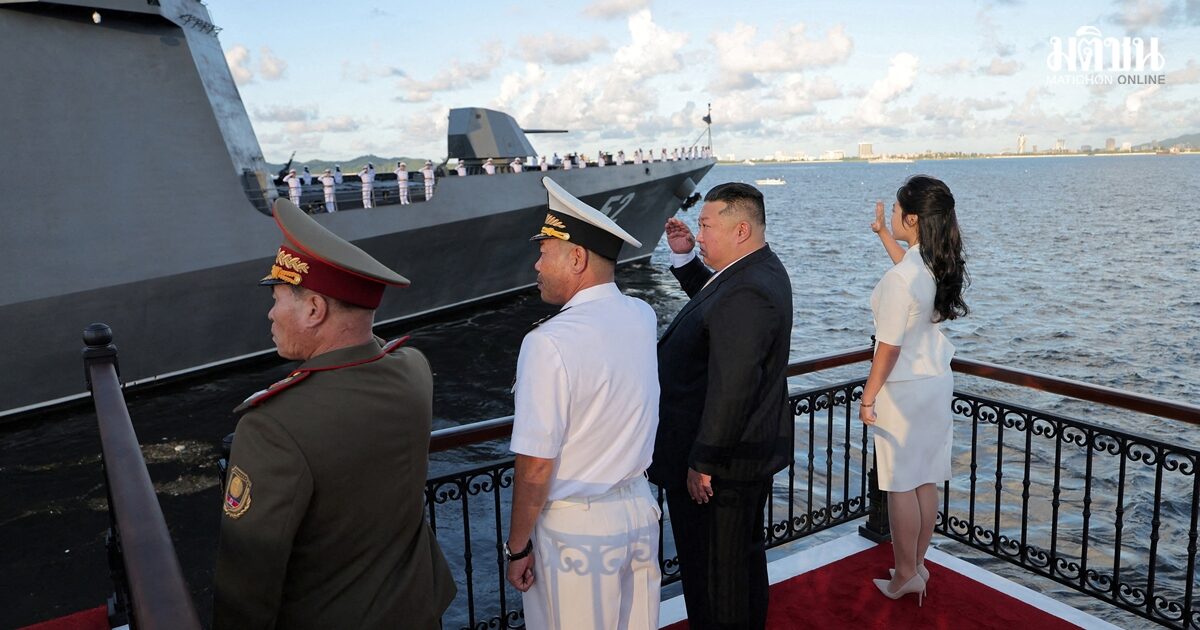 คิมเปิดพิธีประจำการเรือพิฆาตคังกอน ลั่นเป็นส่วนหนึ่งของระบบตอบโต้ทางนิวเคลียร์